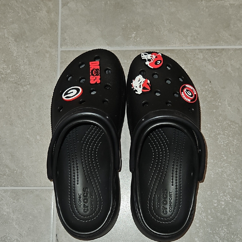 CROCS Black Slippers Comfortable Casual Footwear